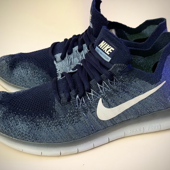 Nike FREE RN FLYKNIT Oceanfog, Navy, Blue Men Size 7 , Wonens 8.5 880843-402 - Picture 6 of 16